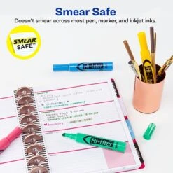 Avery Hi-Liter Tank Highlighter, Chisel Tip, Assorted, 4/Pack (17752)