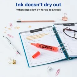 Avery Hi-Liter Tank Highlighters, Chisel, Orange, Dozen (24050) -Sharpie || Pentel || Bic Shop sp60783410 s7