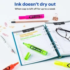 Avery Hi-Liter Tank Highlighters, Chisel, Assorted, 4/Pack (24063) -Sharpie || Pentel || Bic Shop sp60783432 s7