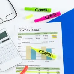 Avery Hi-Liter Tank Highlighters, Chisel, Assorted, 4/Pack (24063) -Sharpie || Pentel || Bic Shop sp60783438 s7