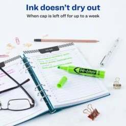 Avery Hi-Liter Tank Highlighters, Chisel, Green, Dozen (24020) 11 Avery Hi-Liter Tank Highlighters, Chisel, Green, Dozen (24020) -Sharpie || Pentel || Bic Shop sp60783542 s7
