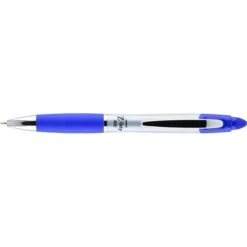 Zebra Z-Grip Max Retractable Ballpoint Pen, Medium Point, Blue Ink, Dozen (22420)