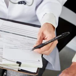 Paper Mate Profile Retractable Gel Pen, Medium Point, Blue Ink, Dozen (2095472) -Sharpie || Pentel || Bic Shop sp93779943 s7 5